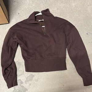 Brown Quarter-Zip Pullover
